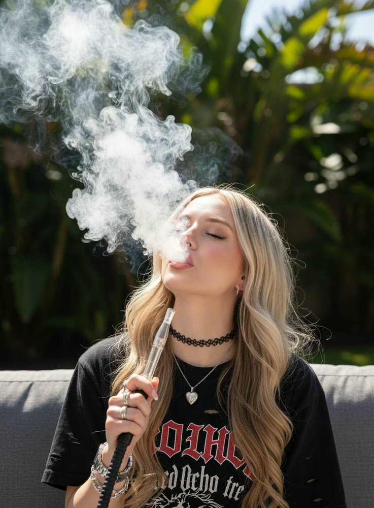 AI girl:Platinum & Smoke: Crafting Candid Luxury in Sunlight