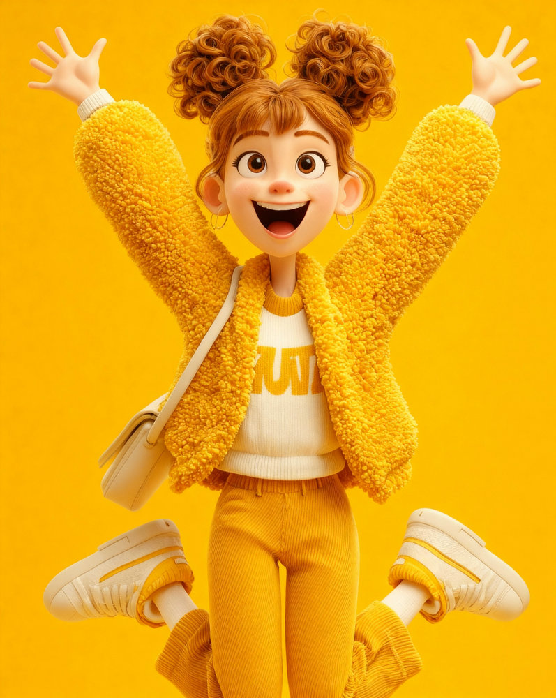 AI girl:Designing Dual Personas in 3D Cartoon Style 2