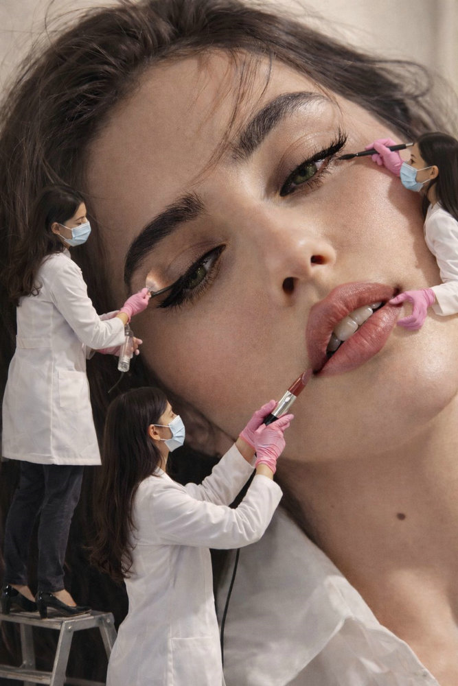 AI Pretty Girl Surreal Beauty: Miniature Makeup 1