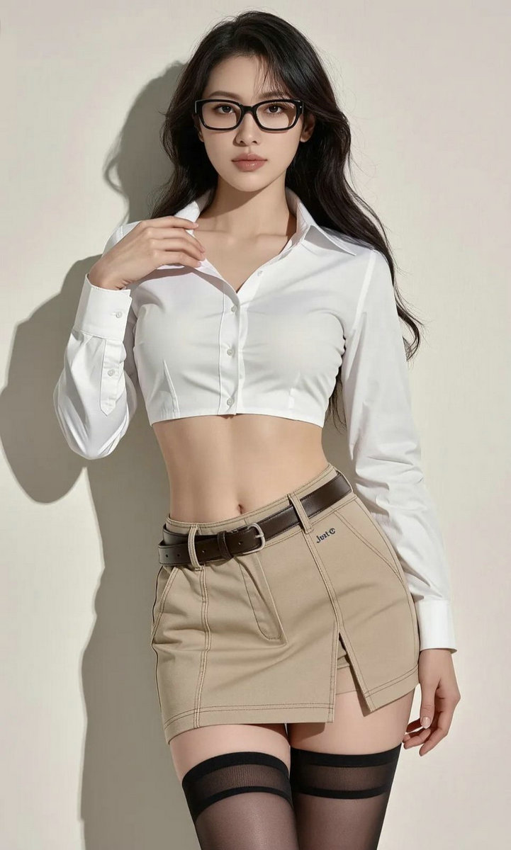 AI Pretty Girl: Office Chic Fashion Portrait 