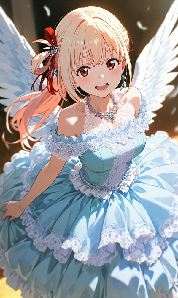 AI anime girl with large breasts 4