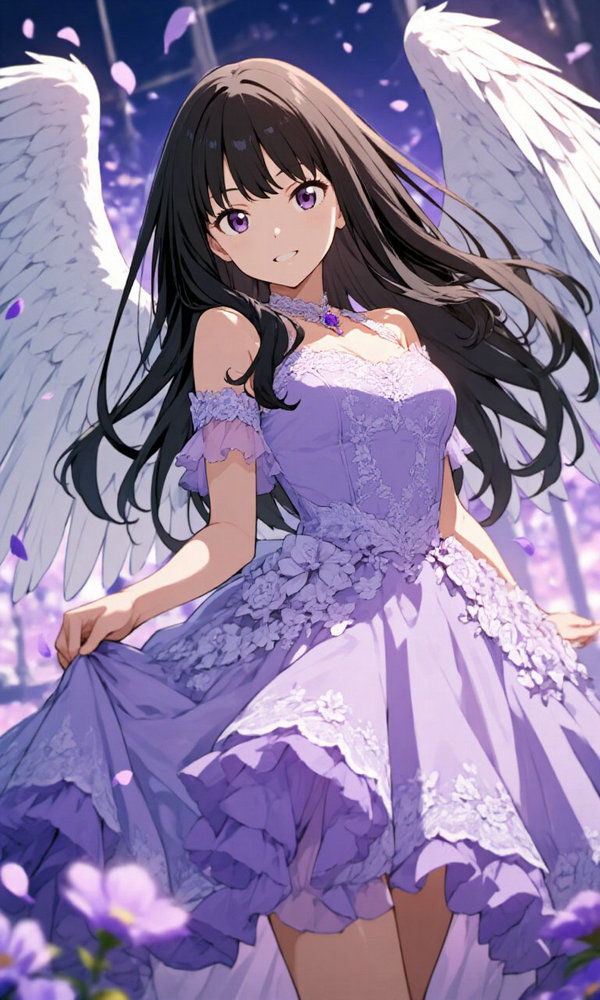 AI anime girl with large breasts 5