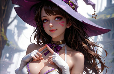 AI-generated voluptuous and sexy anime girl