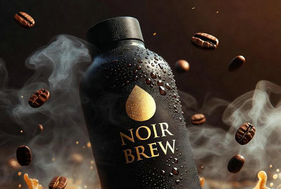 AI Noir Brew: Coffee Bottle Cinematic Product Prompt