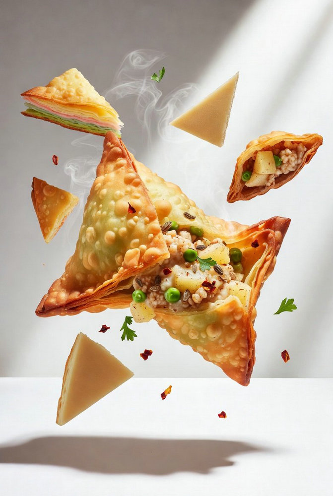 AI Samosa Feast: Premium Product Photography 2