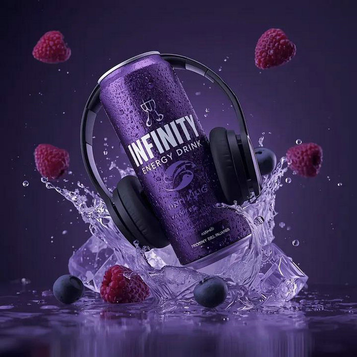 AI Infinity Energy: Cinematic Drink Can Product 3
