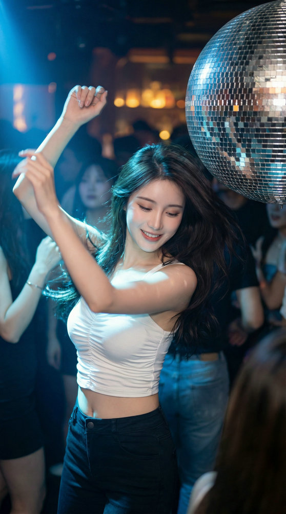 AI Pretty Girl Mosaic: High-Angle Warm Portrait 2
