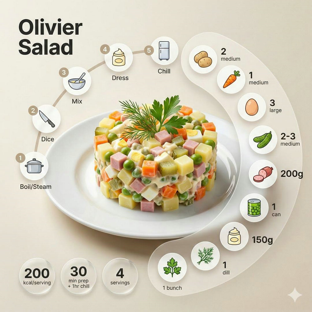 Borscht Recipe: Modern Magazine Infographic 1